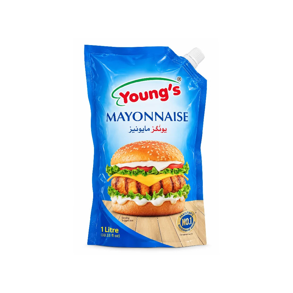 YOUNGS FRENCH MAYONNAISE POUCH 1 LTR
